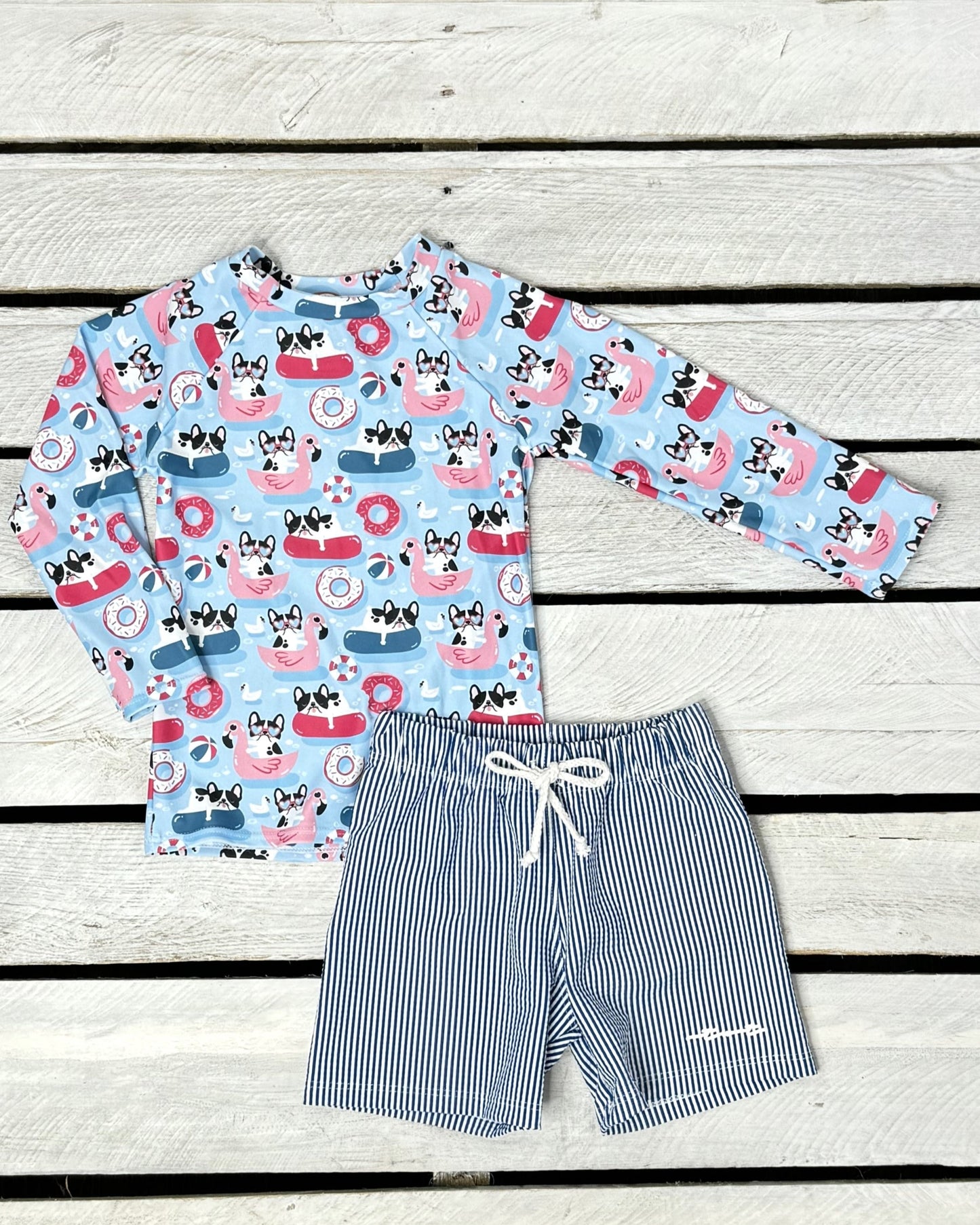 Cute toddler and children's swimwear. Matching sibling swim suit collections. UPF 50 Fabric. Made in the USA!