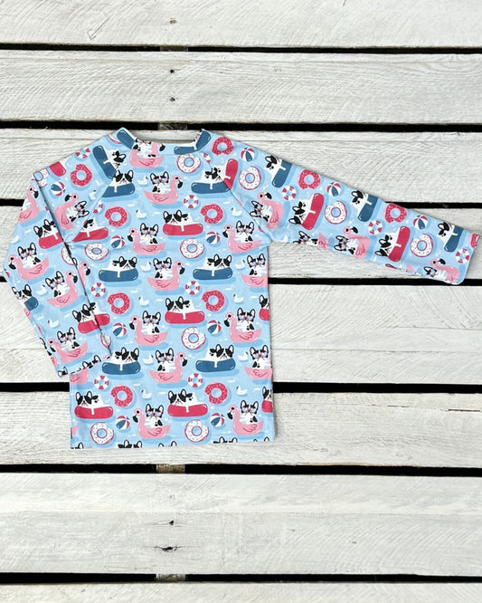 Cute toddler and children's swimwear. Matching sibling swim suit collections. UPF 50 Fabric. Made in the USA!
