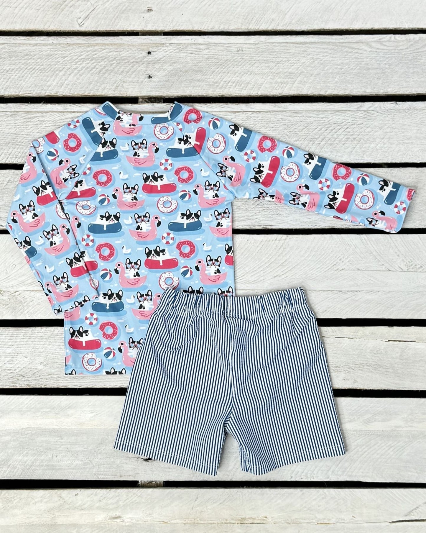 Cute toddler and children's swimwear. Matching sibling swim suit collections. UPF 50 Fabric. Made in the USA!