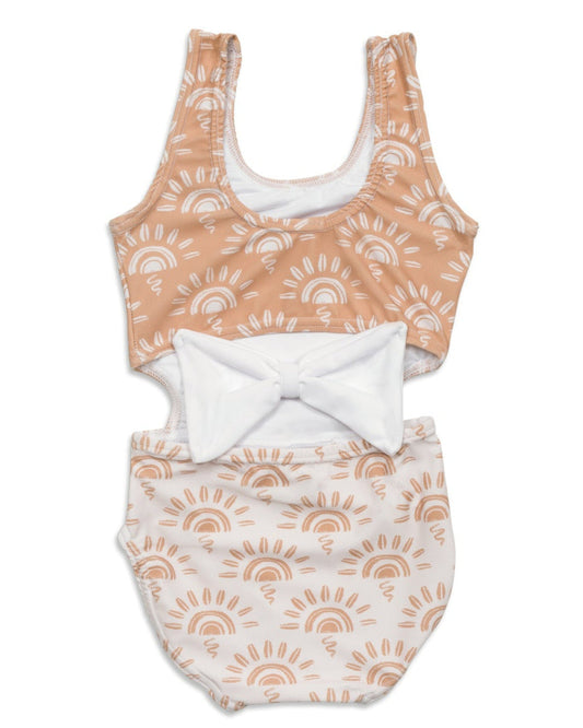 Cute toddler and children's swimwear. Matching sibling swim suit collections. UPF 50 Fabric. Made in the USA!