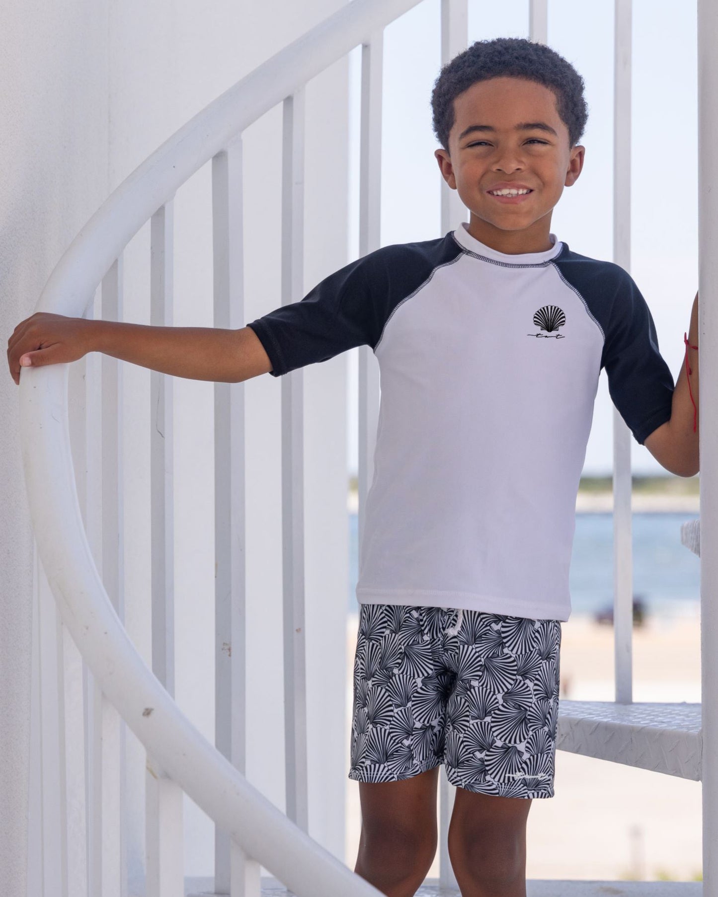 Cute toddler and children's swimwear. Matching sibling swim suit collections. UPF 50 Fabric. Made in the USA!
