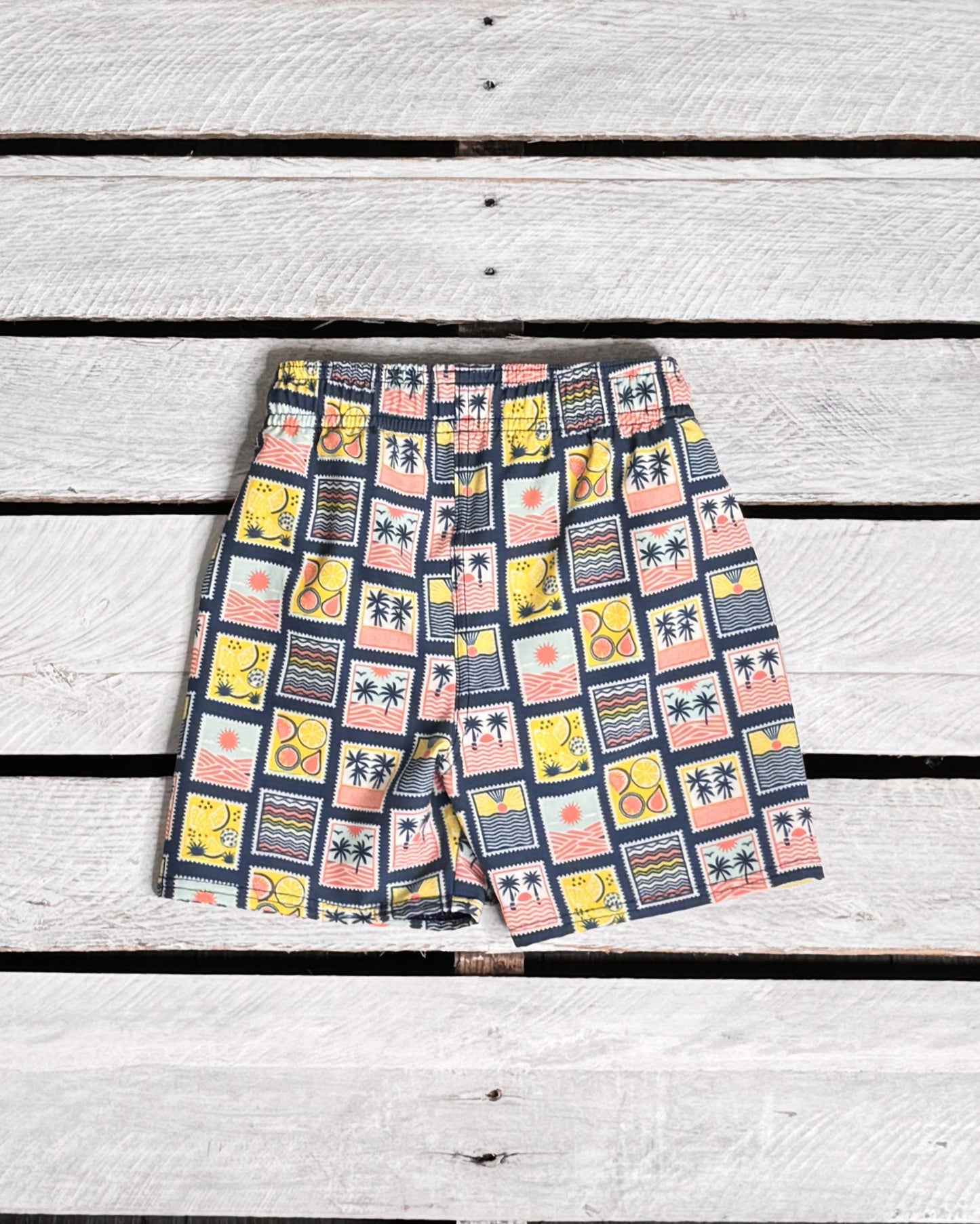 Coastal Stamps Boy Swim Trunks