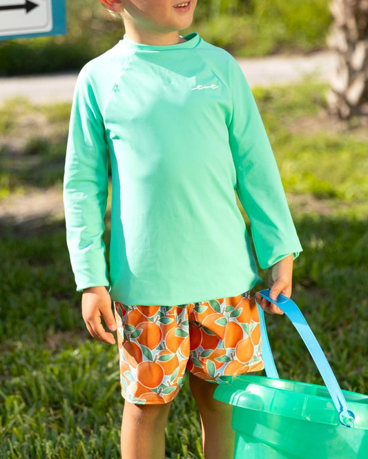 Cute toddler and children's swimwear. Matching sibling swim suit collections. UPF 50 Fabric. Made in the USA!