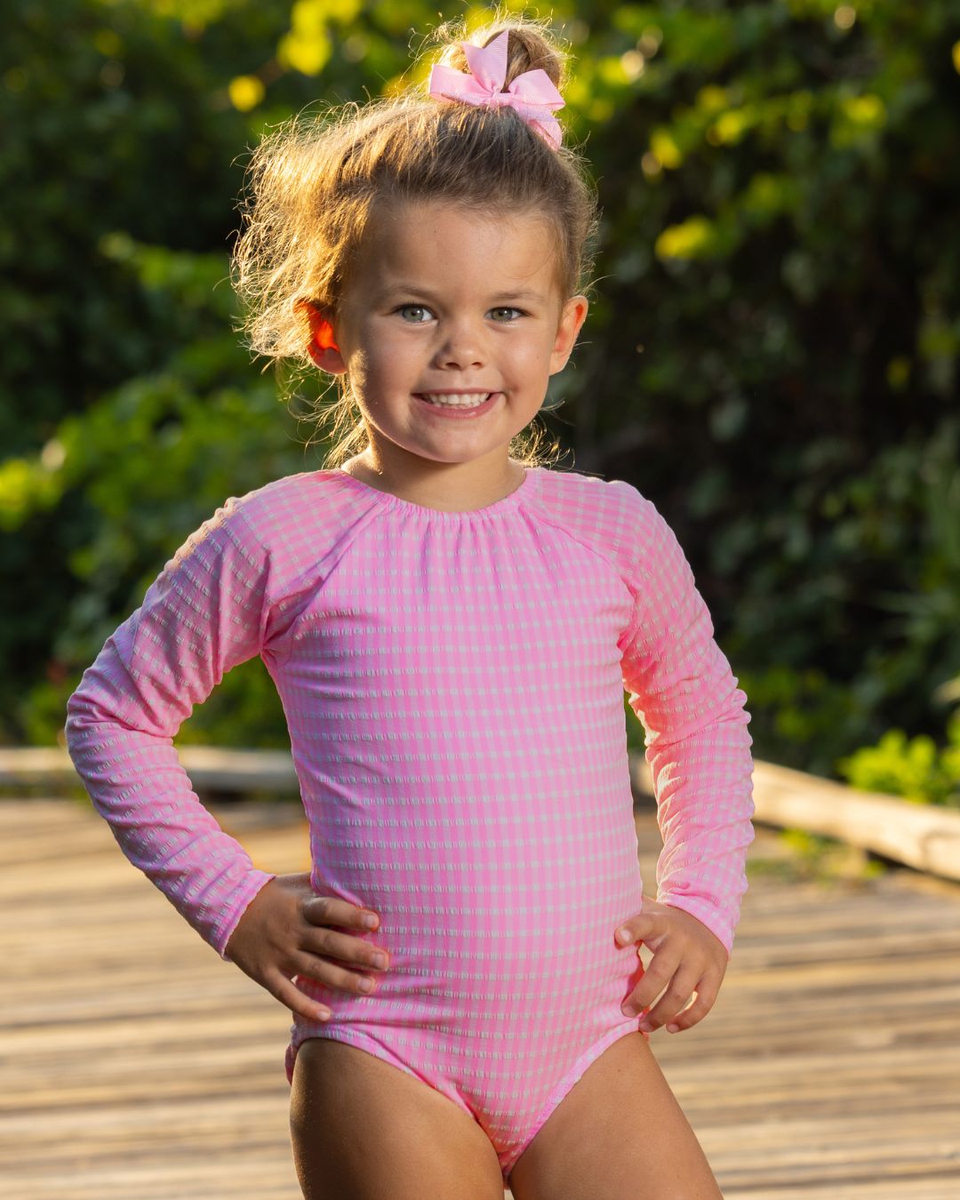 Cute toddler and children's swimwear. Matching sibling swim suit collections. UPF 50 Fabric. Made in the USA!