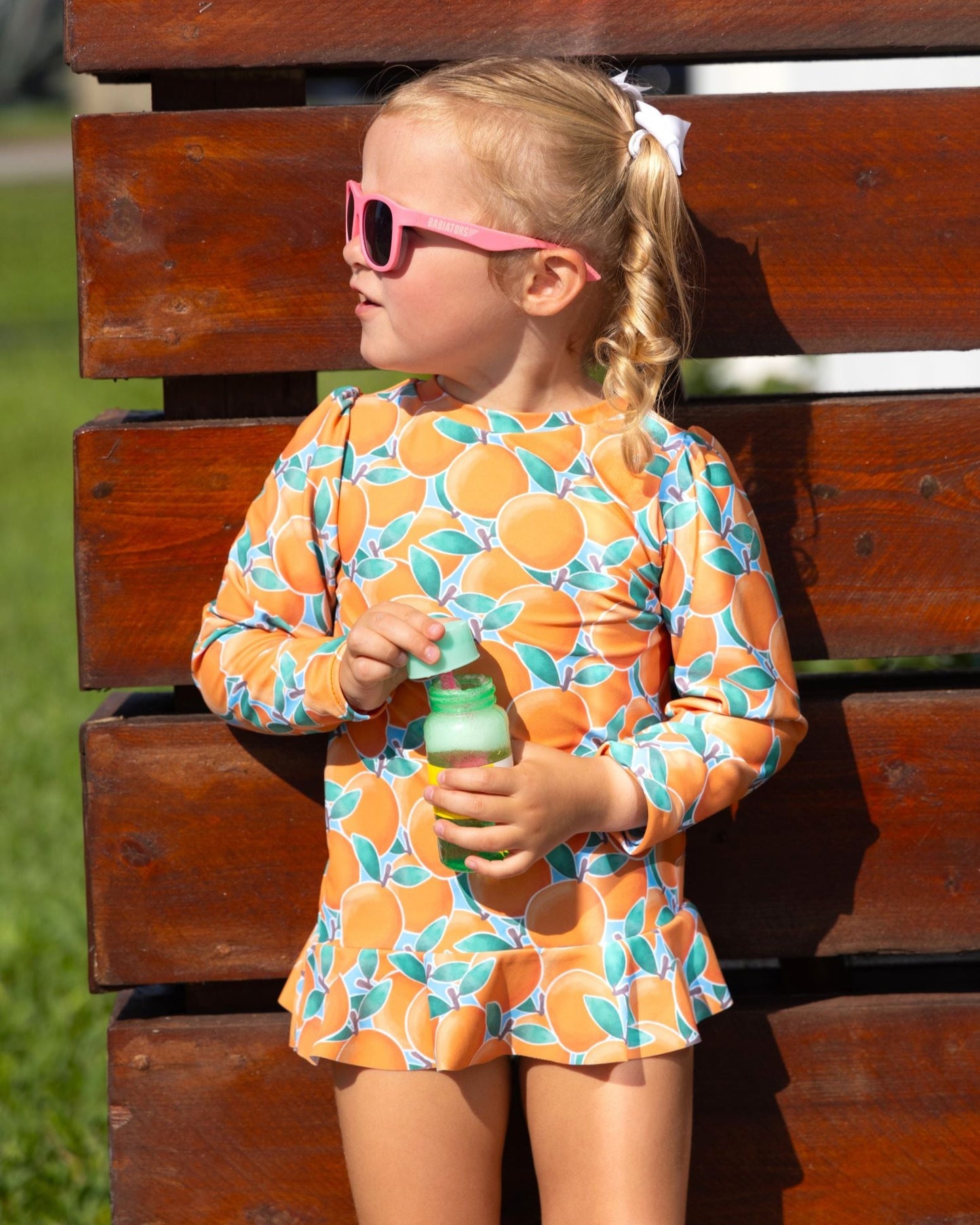 Cuties Girls Long Sleeve Sun Shirt and Bottom Set