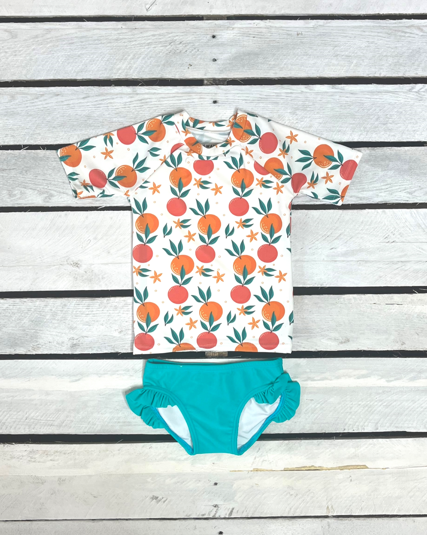Tropical Fruit Girls Short Sleeve Set