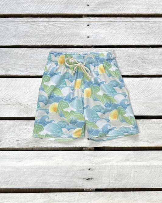 Cute toddler and children's swimwear. Matching sibling swim suit collections. UPF 50 Fabric. Made in the USA!