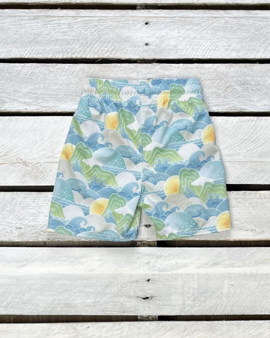 Cute toddler and children's swimwear. Matching sibling swim suit collections. UPF 50 Fabric. Made in the USA!