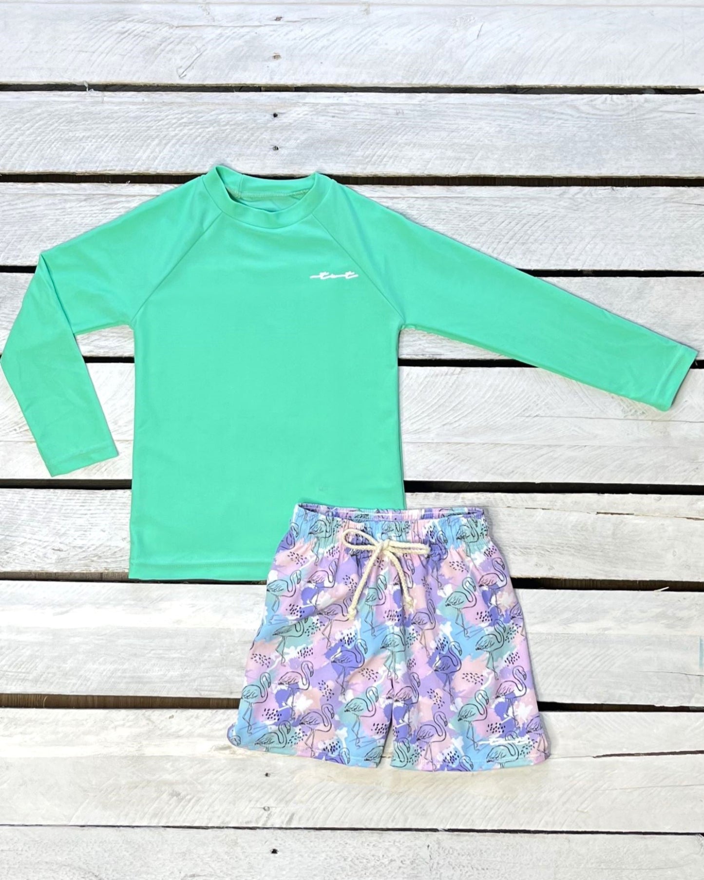 Cute toddler and children's swimwear. Matching sibling swim suit collections. UPF 50 Fabric. Made in the USA!