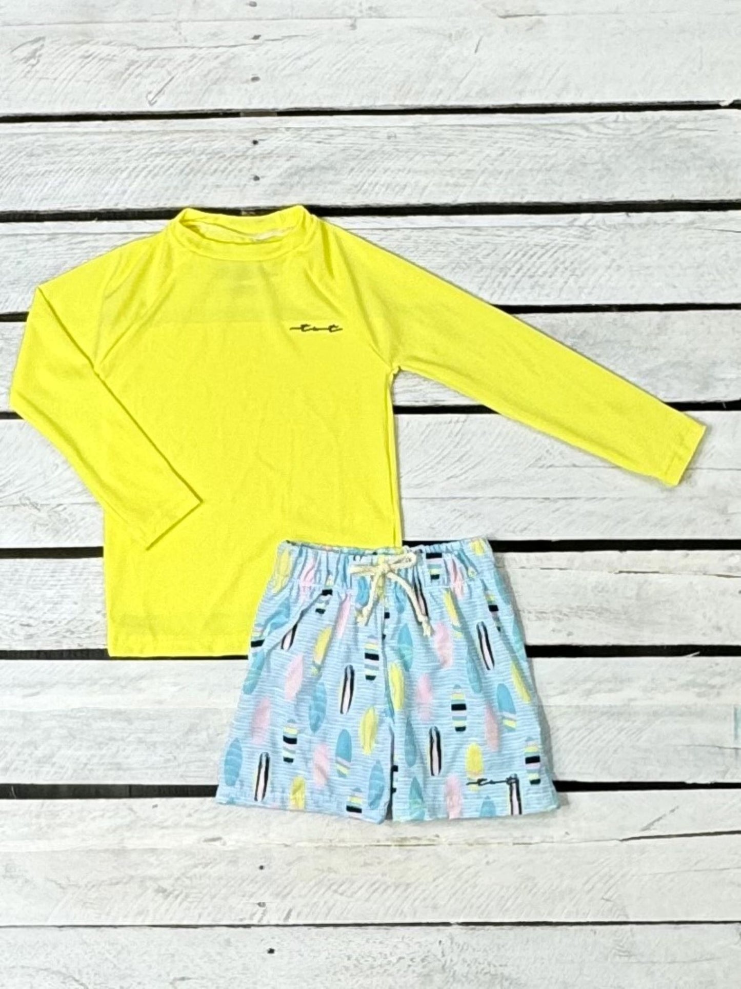 Surf's Up Sun Shirt and Swim Trunk Set