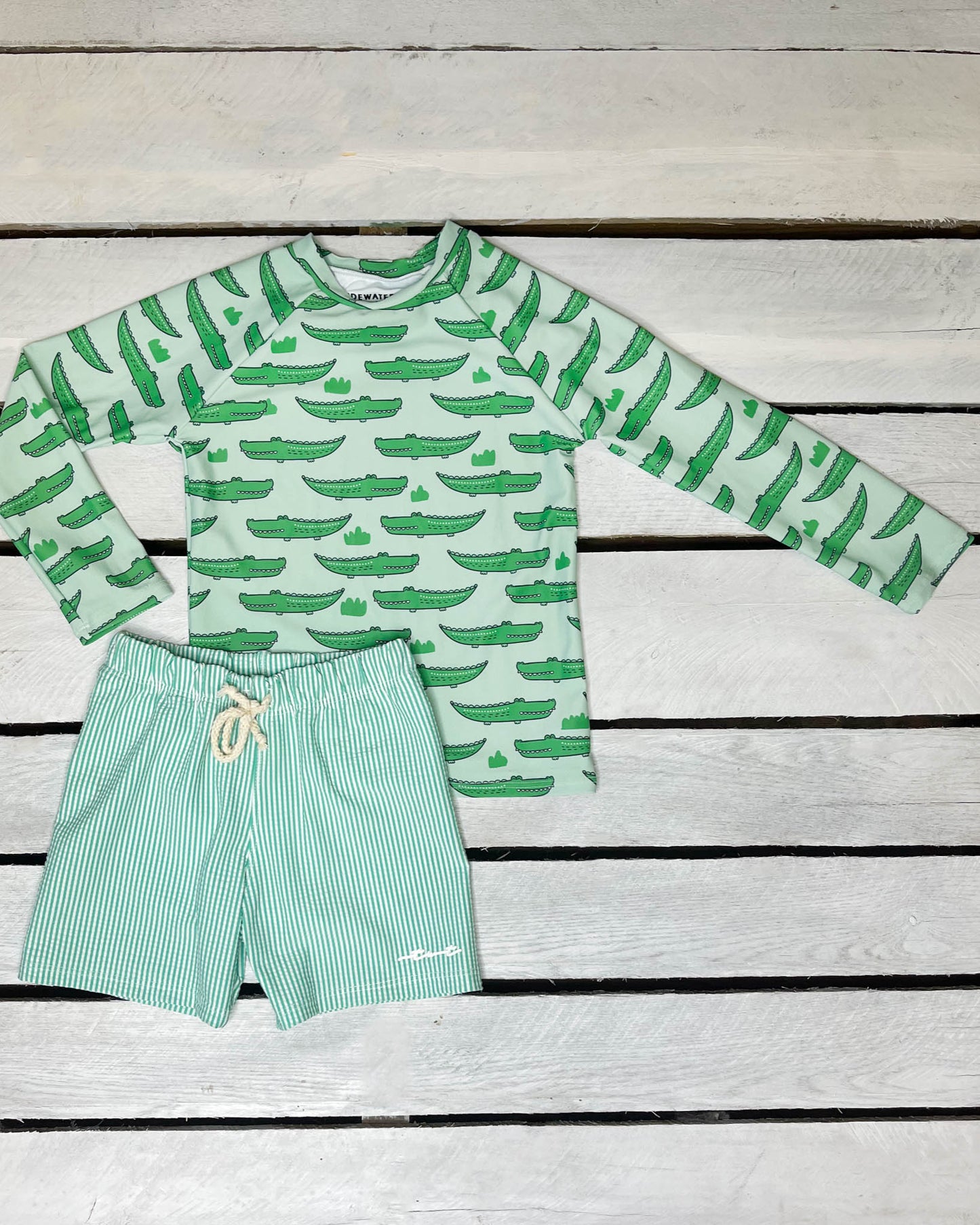 Cute toddler and children's swimwear. Matching sibling swim suit collections. UPF 50 Fabric. Made in the USA!