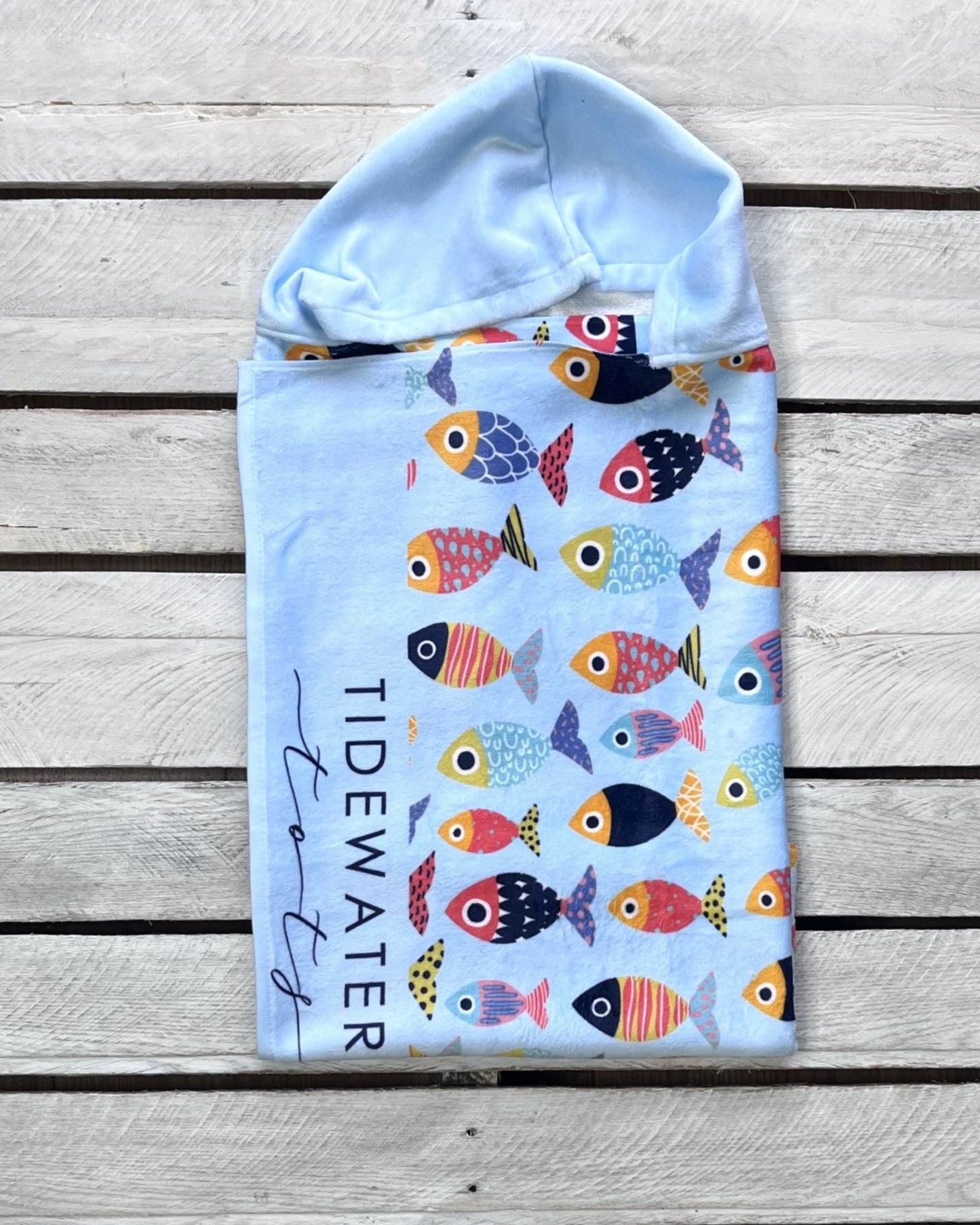 Colorful Fish Youth Hooded Towel