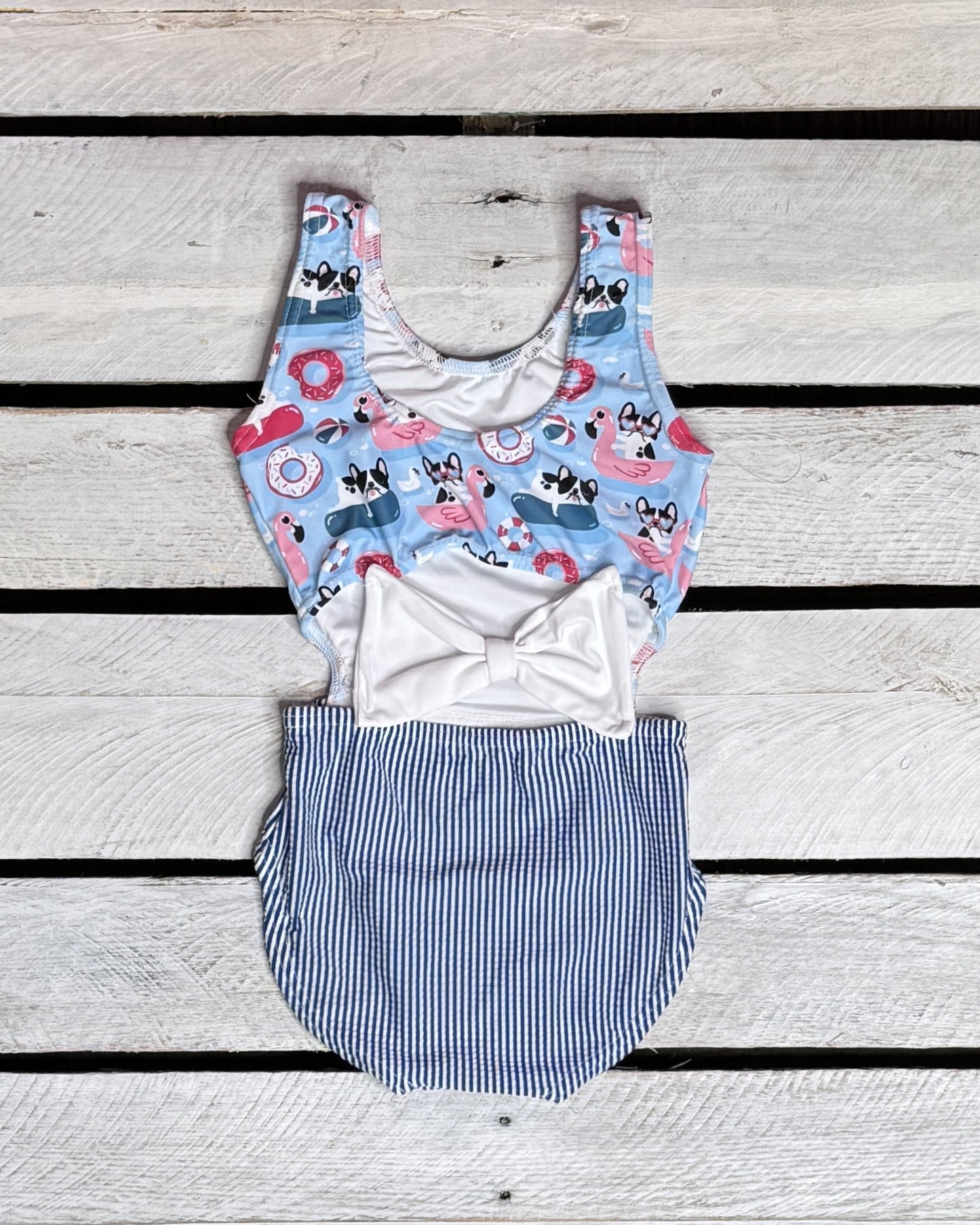 Pool Pups Cutout with Bow