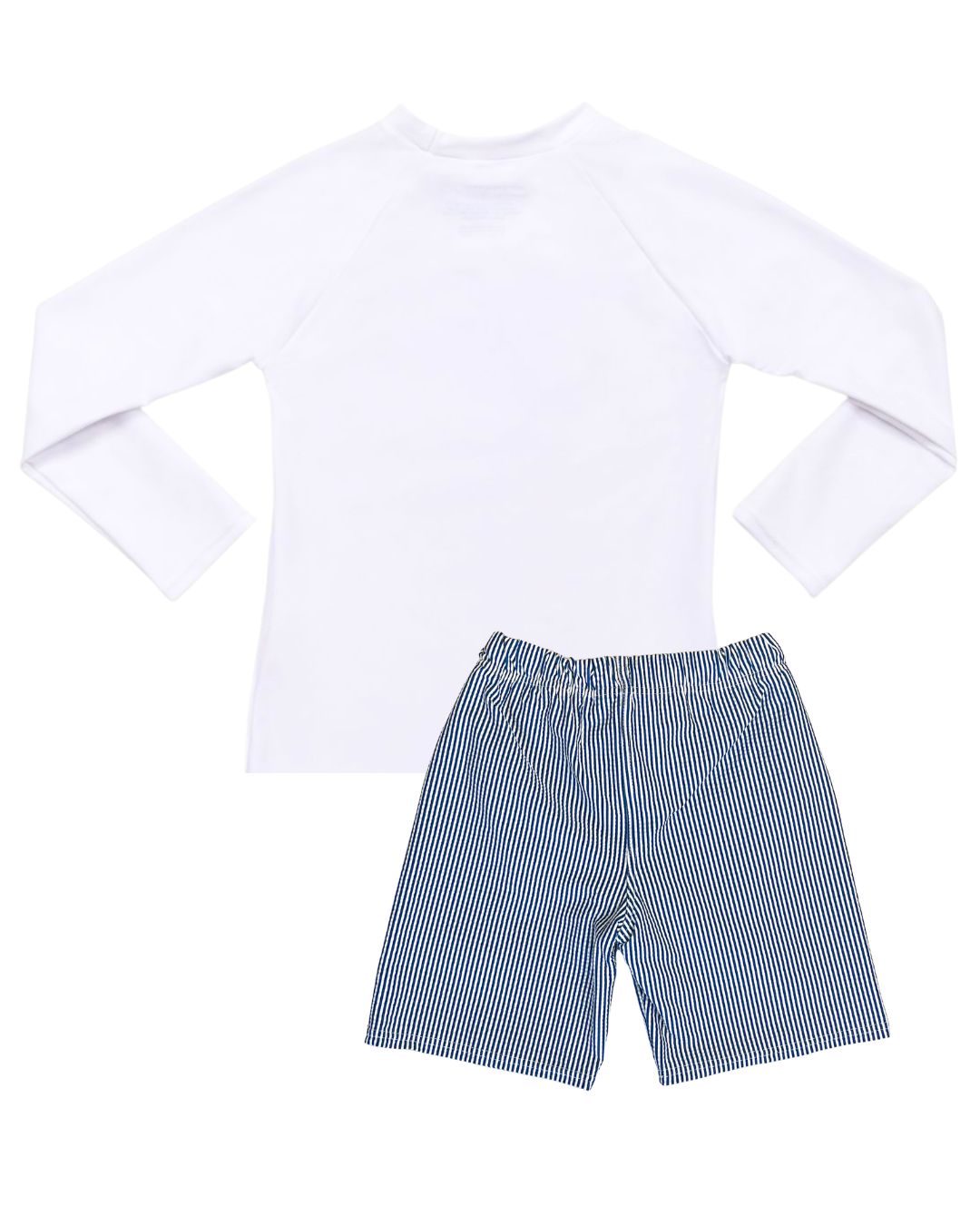 Seersucker Coastal Boys Swimsuit Set
