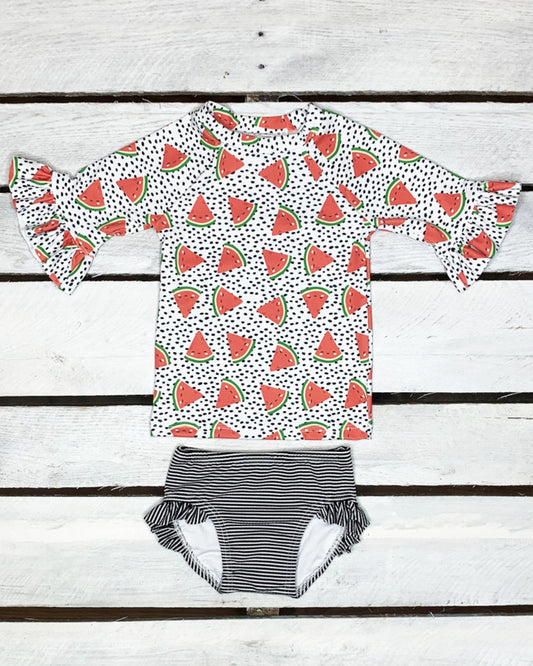 Cute toddler and children's swimwear. Matching sibling swim suit collections. UPF 50 Fabric. Made in the USA!