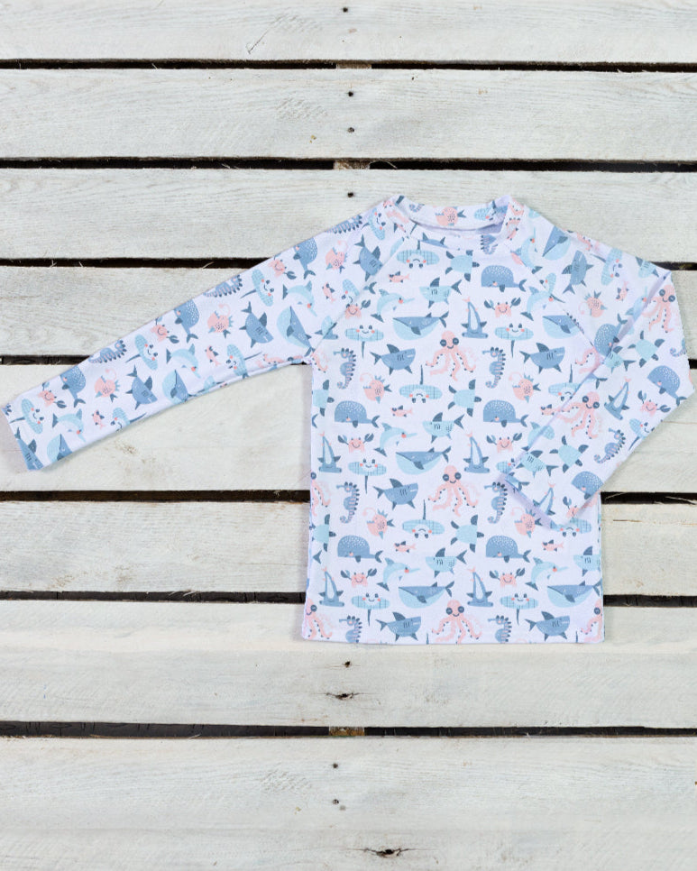 Sea Life Gingham Sun Shirt