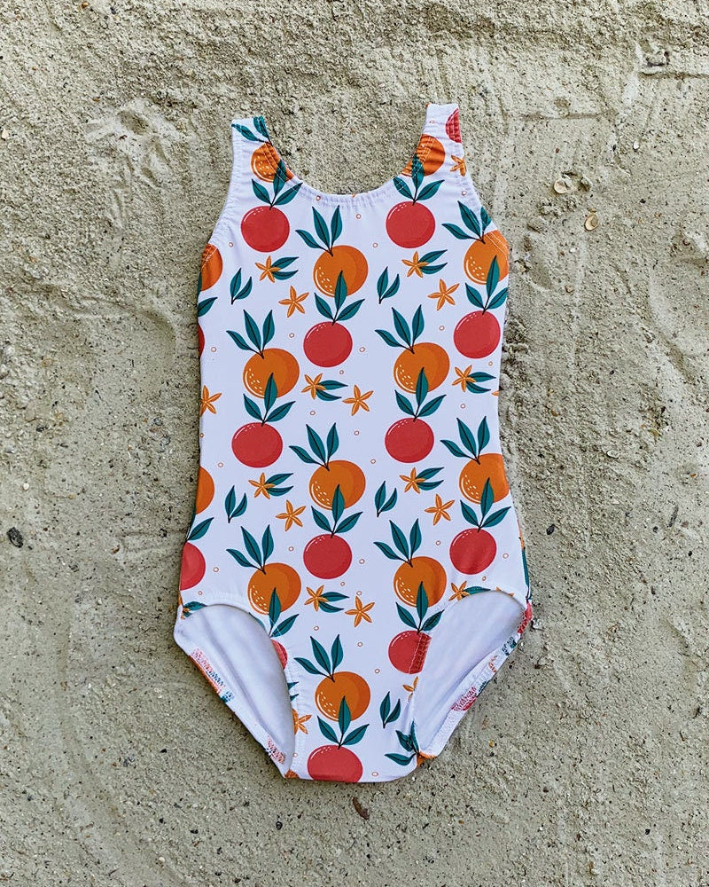 Cute toddler and children's swimwear. Matching sibling swim suit collections. UPF 50 Fabric. Made in the USA!