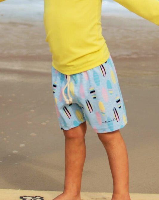 Cute toddler and children's swimwear. Matching sibling swim suit collections. UPF 50 Fabric. Made in the USA!
