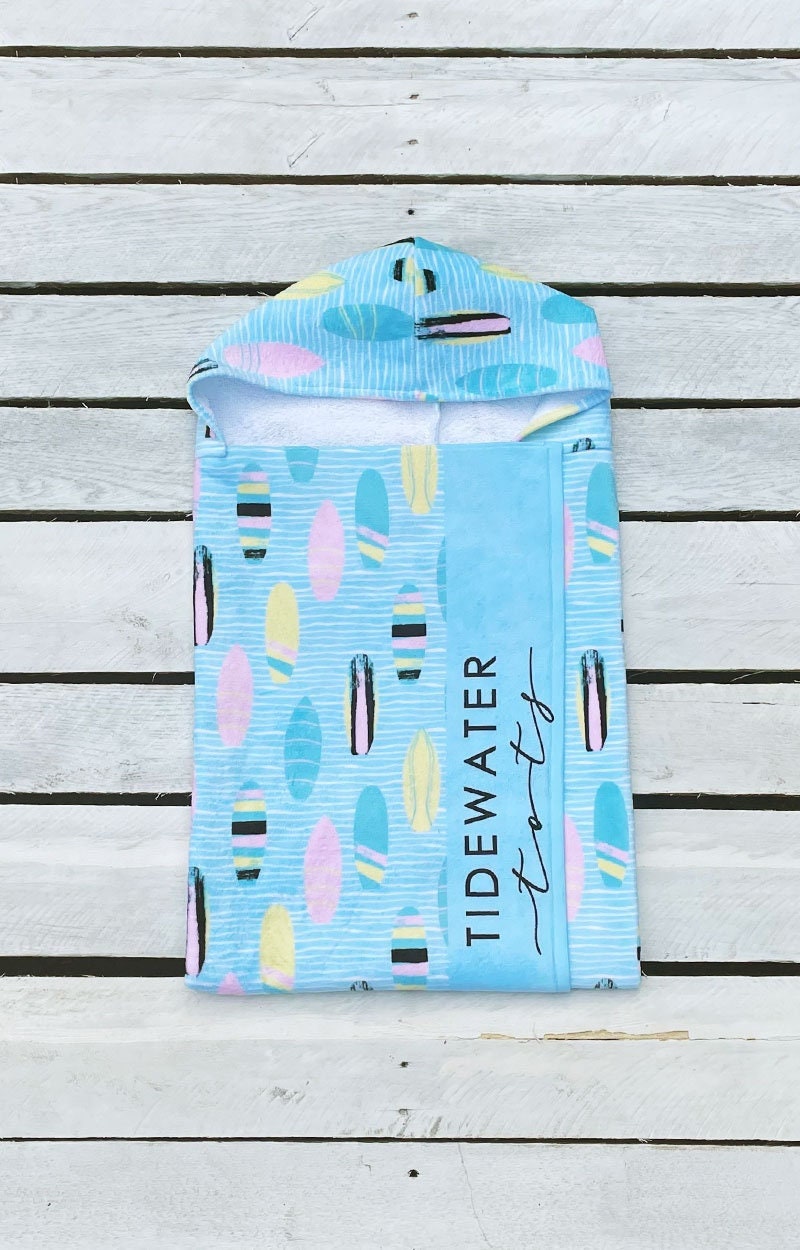 Surf's Up Youth Hooded Towel for Beach or Pool