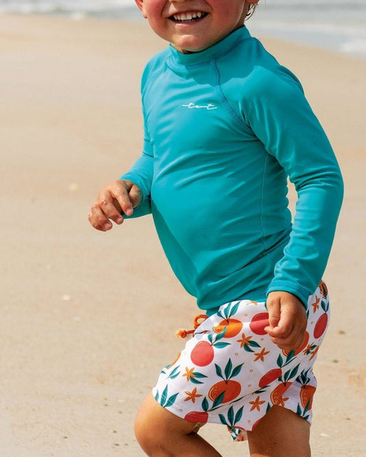 Cute toddler and children's swimwear. Matching sibling swim suit collections. UPF 50 Fabric. Made in the USA!