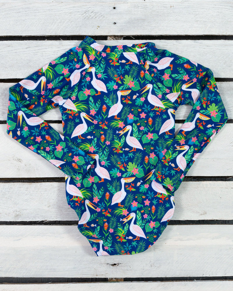 Cute toddler and children's swimwear. Matching sibling swim suit collections. UPF 50 Fabric. Made in the USA!