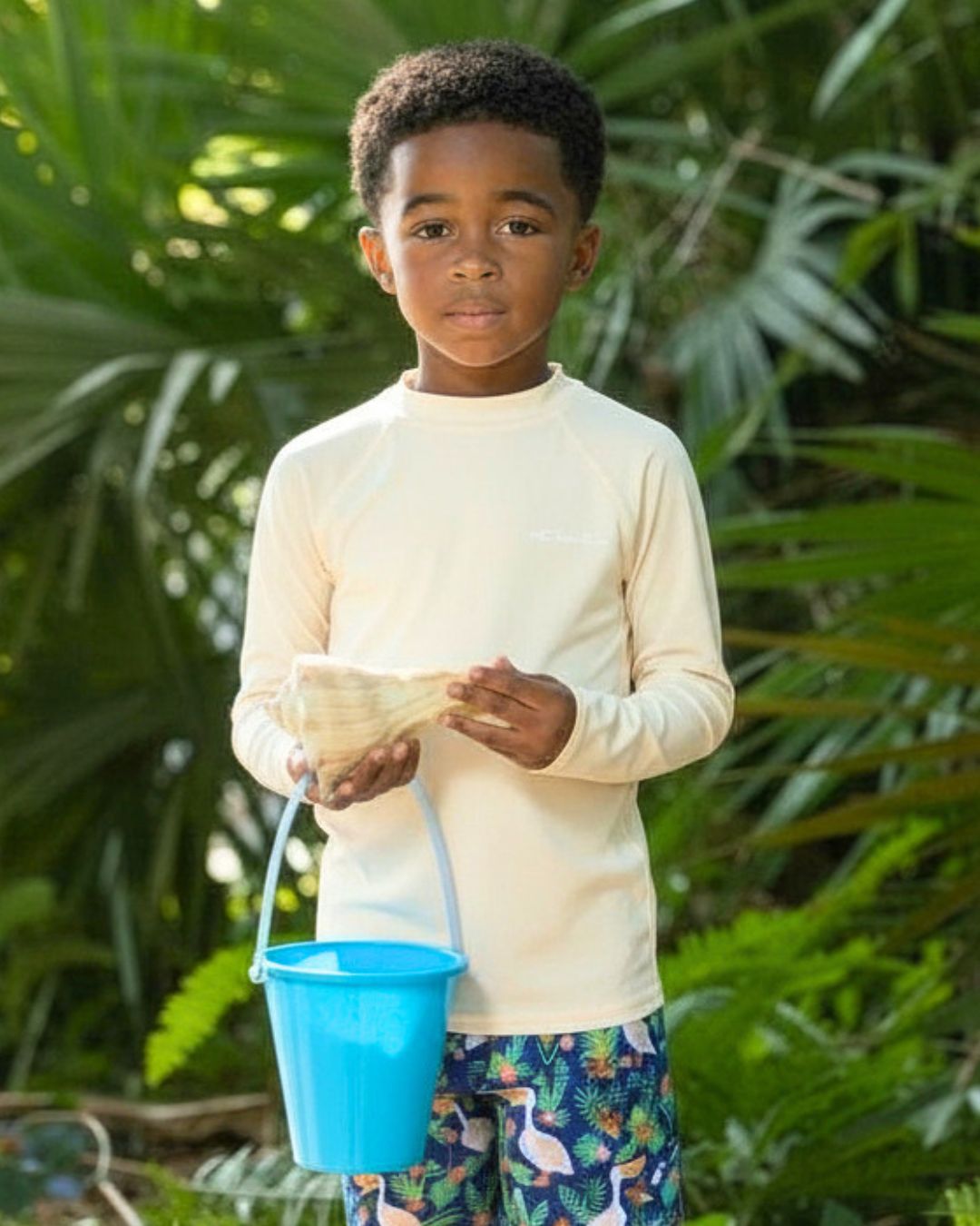 Pelicans in Paradise Boy Long Sleeve Shirt and Trunk Set