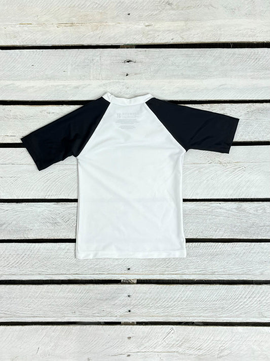 Black and White Short Sleeve Sun Shirt