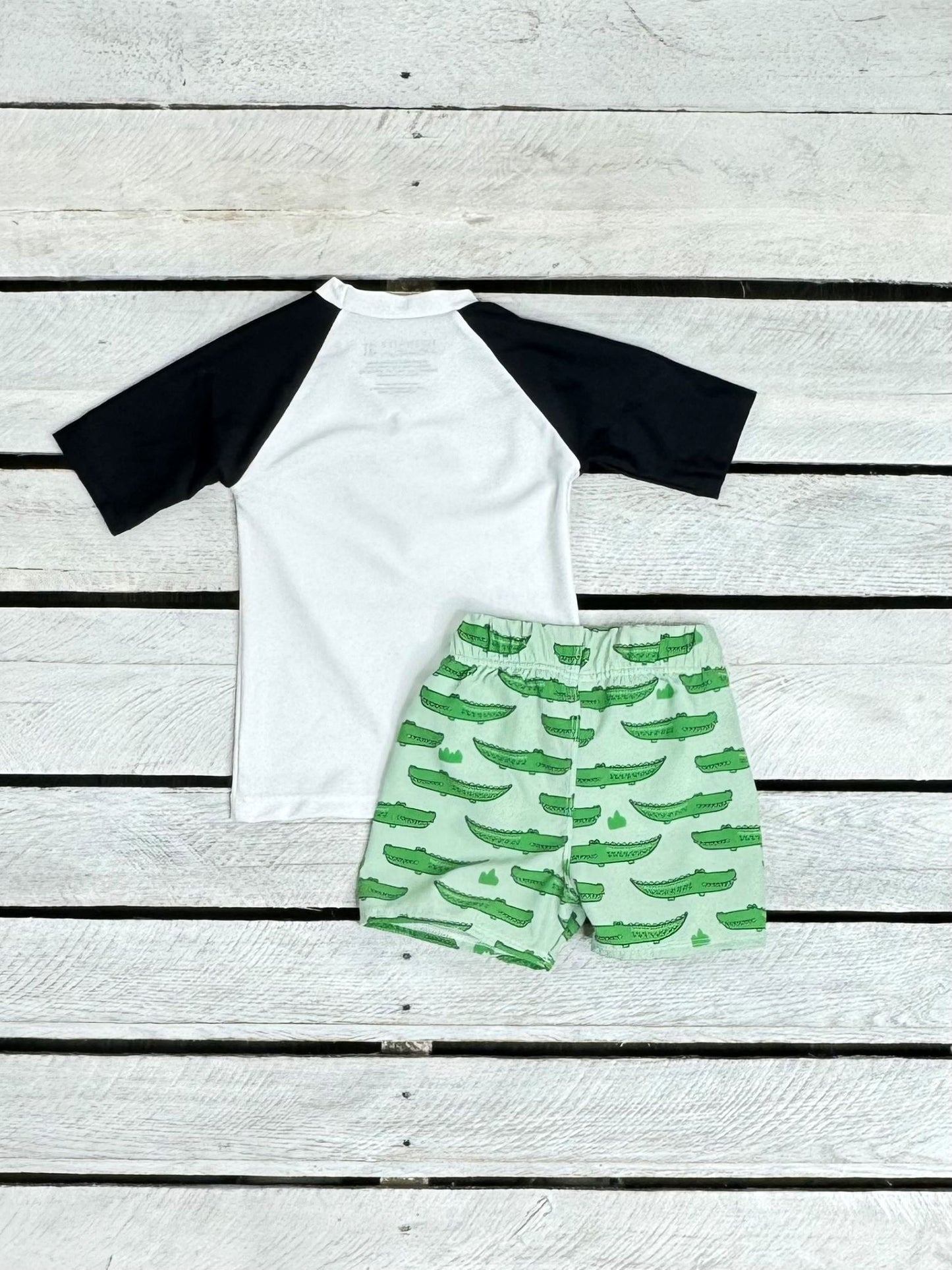 Gator Bite Short Sleeve Sun Shirt and Trunk Set