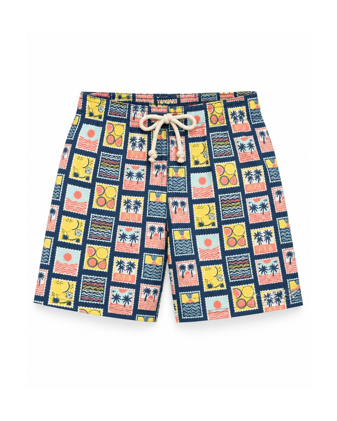 Coastal Stamps Boy Swim Trunks