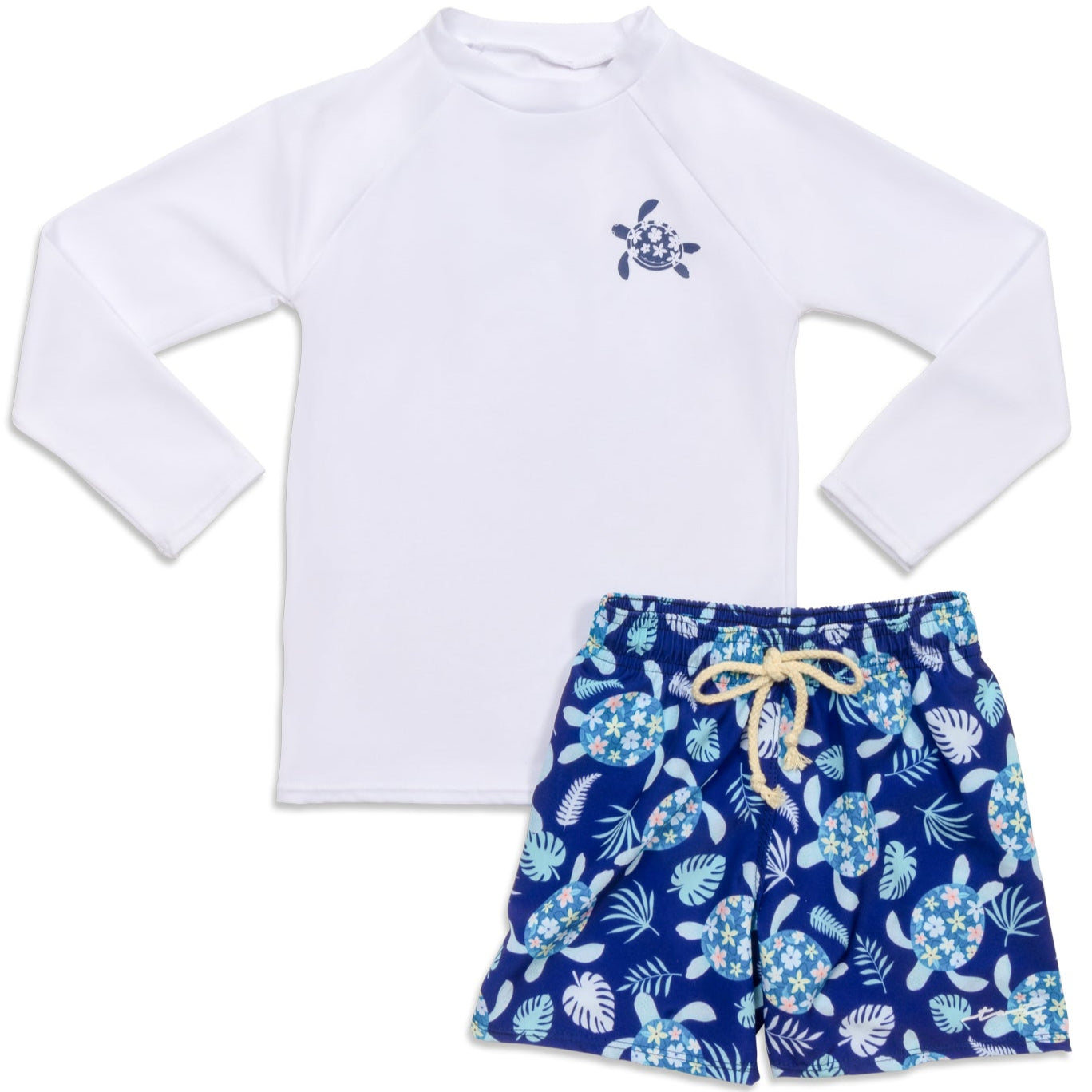 Turtley Cute Sun Shirt and Swim Trunk Set