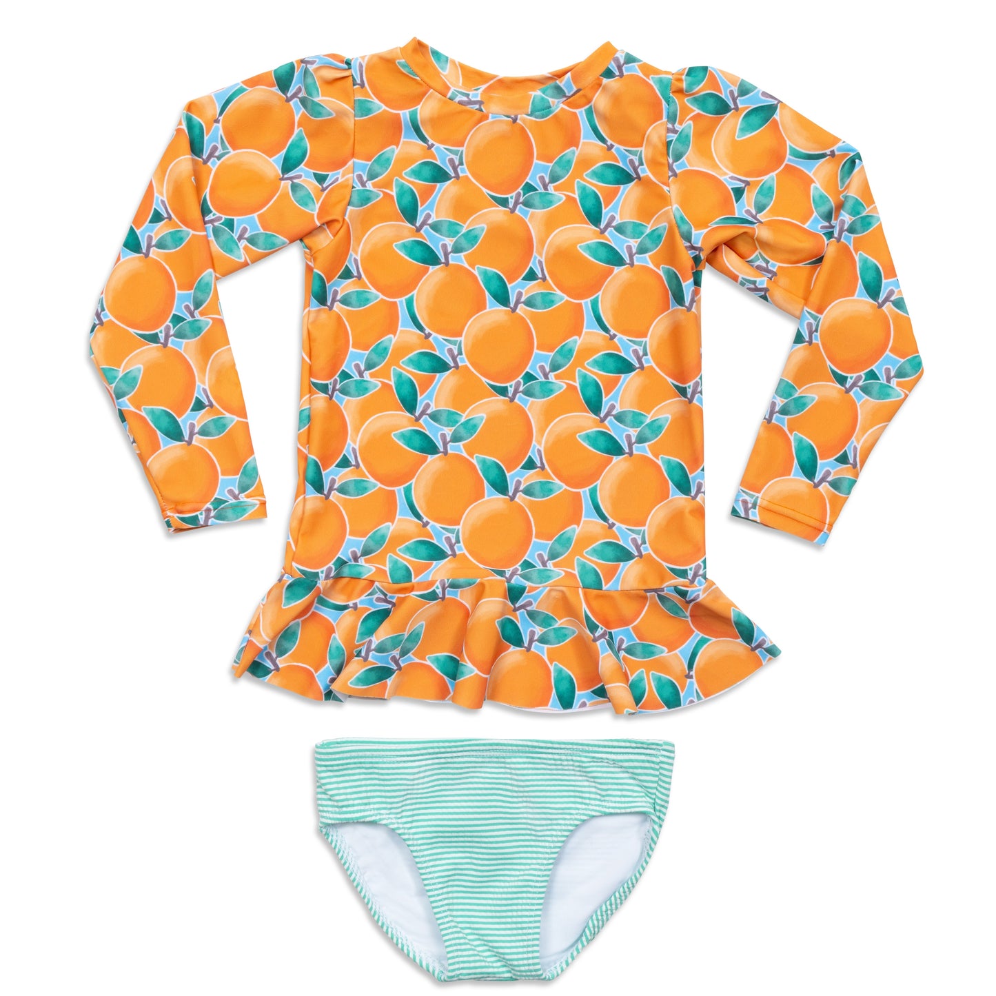 Cuties Girls Long Sleeve Sun Shirt and Bottom Set