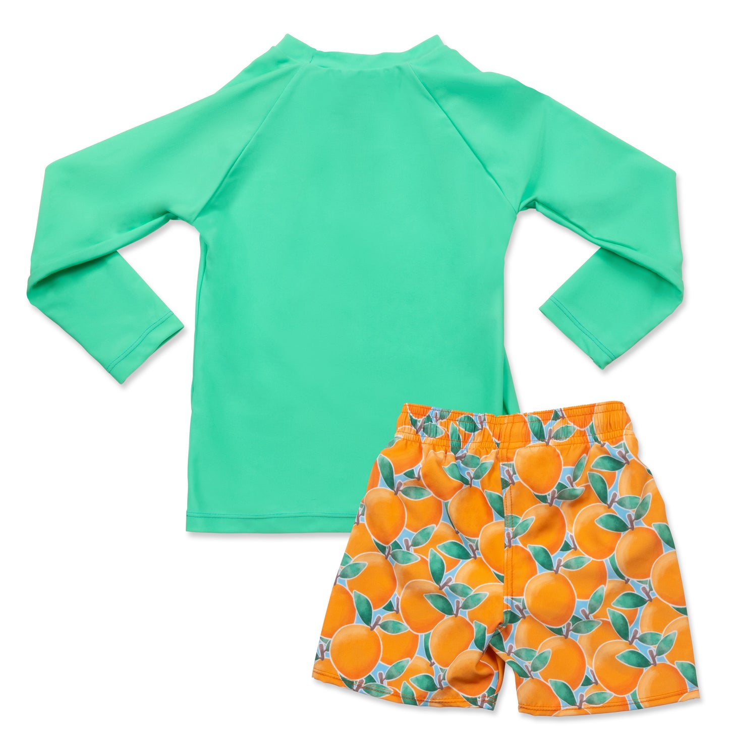 Cuties Boys Swim Shirt and Swim Trunk Set