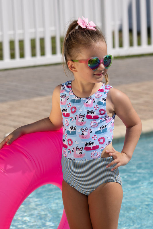 Pool Pups Cutout with Bow