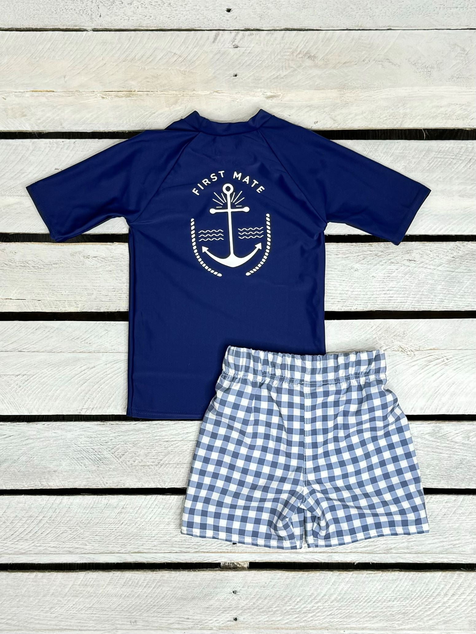 Crewmates and Gingham Short Sleeve and Short Set – Tidewater Tots