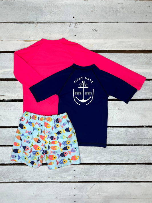 Colorful Fish Coral Boys 3 Piece Set