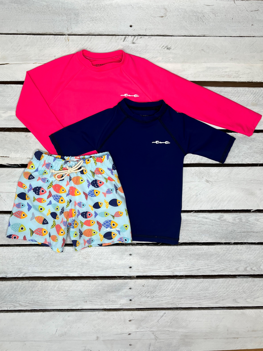 Colorful Fish Coral Boys 3 Piece Set