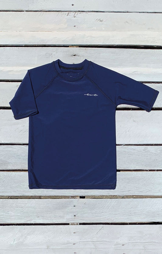 Navy Blue Short Sleeve Sun Shirt