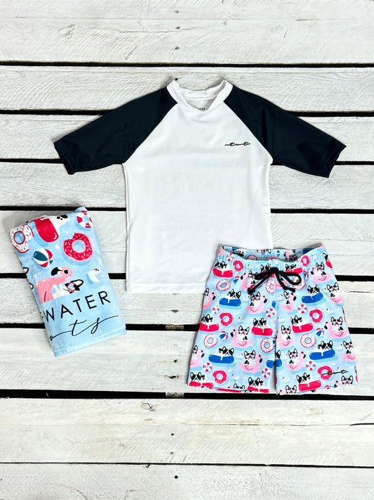 Pool Pups Boy Set and Hooded Towel Set