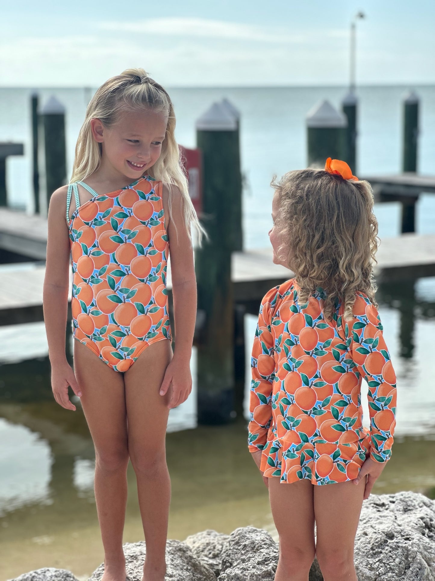 Cuties Girls Long Sleeve Sun Shirt and Bottom Set