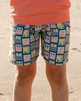 Coastal Stamps Boy Swim Trunks