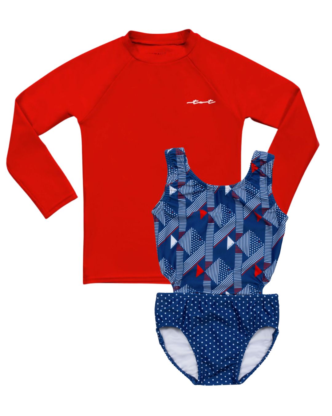 Patriotic Fish Girls Cutout Swimsuit Bundle