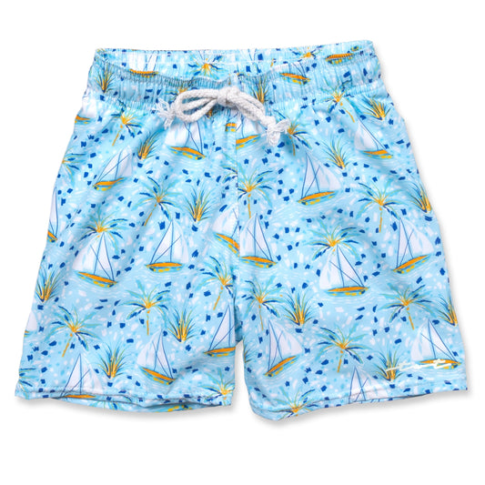 Sail Boats Paradise Swim Trunks