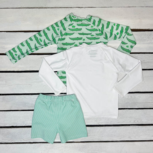 Gator Seersucker Boys 3 Piece Set