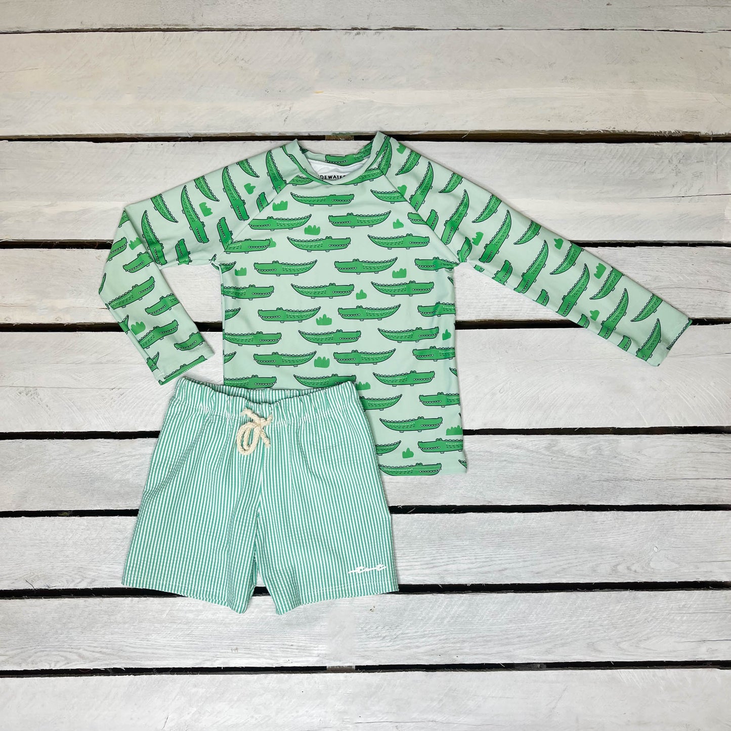 Gator Seersucker Boys 3 Piece Set