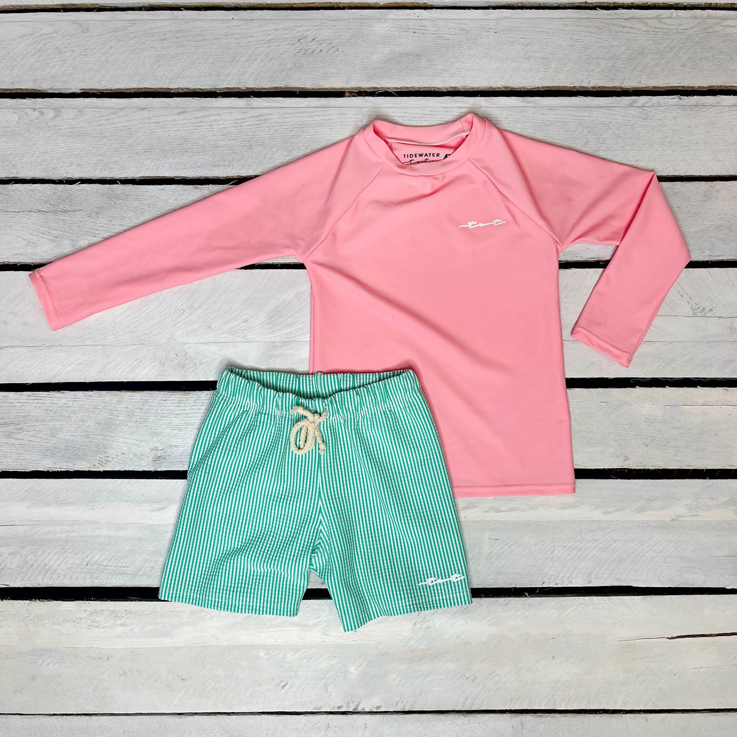 Seafoam Seersucker Boys 3 Piece Set