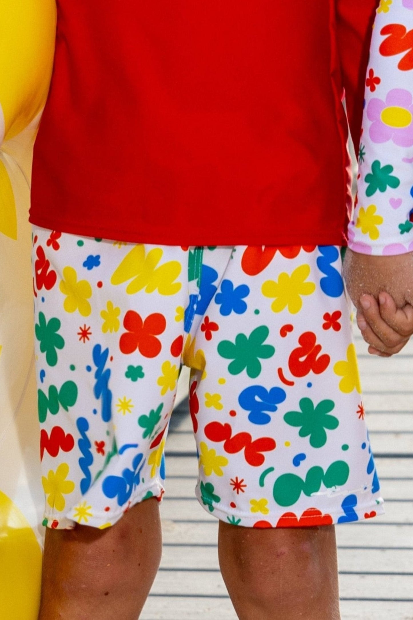 Retro Squiggle Boys Swim Trunks