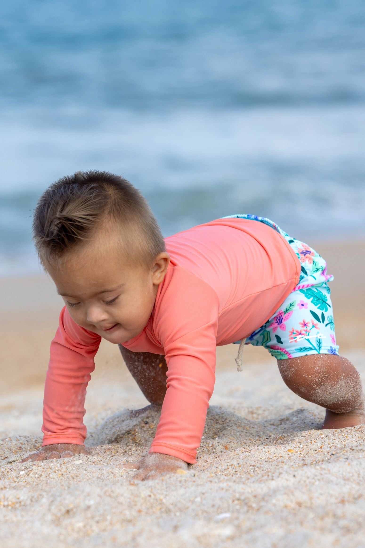 Cute toddler and children's swimwear. Matching sibling swim suit collections. UPF 50 Fabric. Made in the USA!