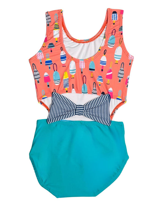 Bright Buoy Girl Cutout with Bow