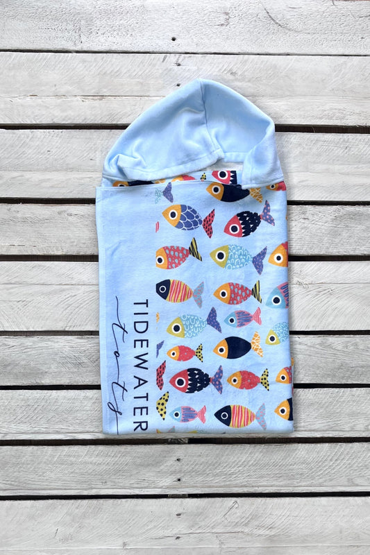 Colorful Fish Youth Hooded Towel