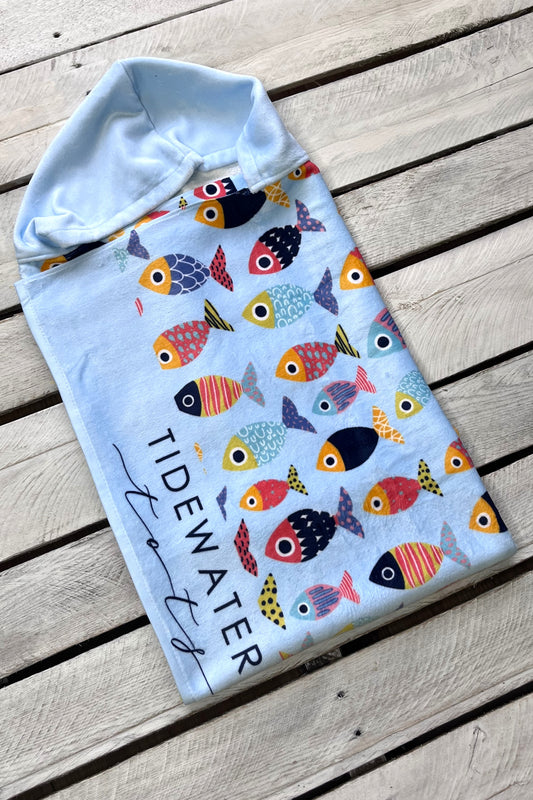 Colorful Fish Youth Hooded Towel
